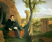Joseph Severn Posthumous Portrait of Shelley Writing Prometheus Unbound oil